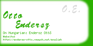otto endersz business card
