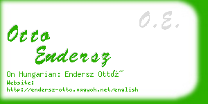 otto endersz business card